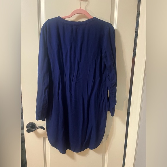 Anthropologie Cloth & Stone Blue Jersey Knit Swing Dress Size Medium - Picture 6 of 9